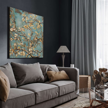 3D Schilderij Metaal - Almond branches – 100x100cm