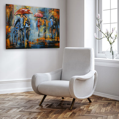 3D Schilderij Metaal - Night walk – 120x80cm
