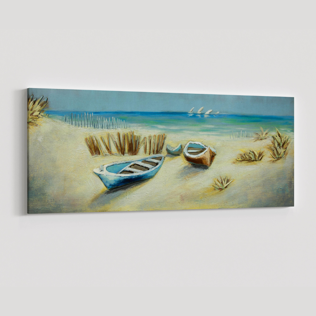 3D Schilderij Metaal - Zeezicht – 60x150cm