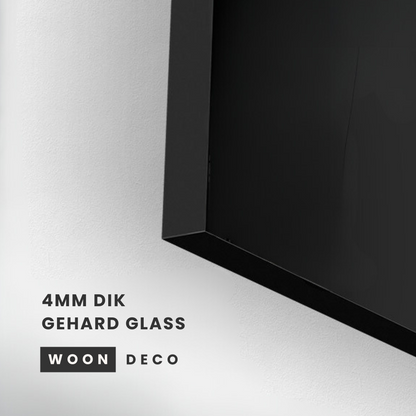 Glasschilderij - Golden Elegance - 80x120cm