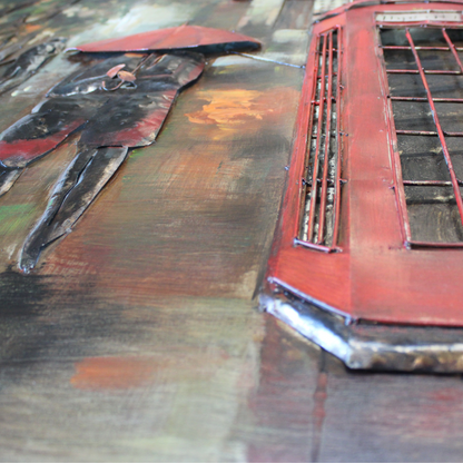 3D Schilderij Metaal - Londen – 100x100cm