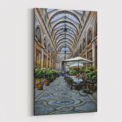 3D Schilderij Metaal - Binnen terras - 80x120cm