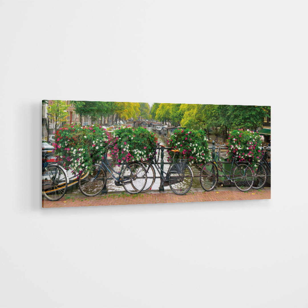 Glasschilderij - Grachten - 60x160cm