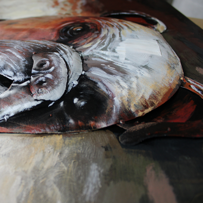 3D Schilderij Metaal - Sir bulldog - 80x80cm
