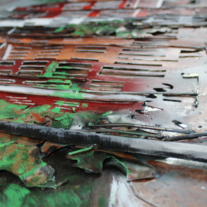 3D Schilderij Metaal - Amsterdam bridge - 100x100cm