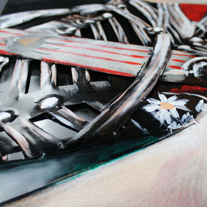 3D Schilderij Metaal - Sir deense dog - 80x80cm