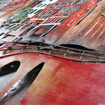 3D Schilderij Metaal - Amsterdam bridge - 100x100cm