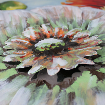 3D Schilderij Metaal - Flowers – 120x80cm