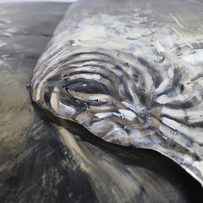 3D Schilderij Metaal - Big elephant – 100x100cm
