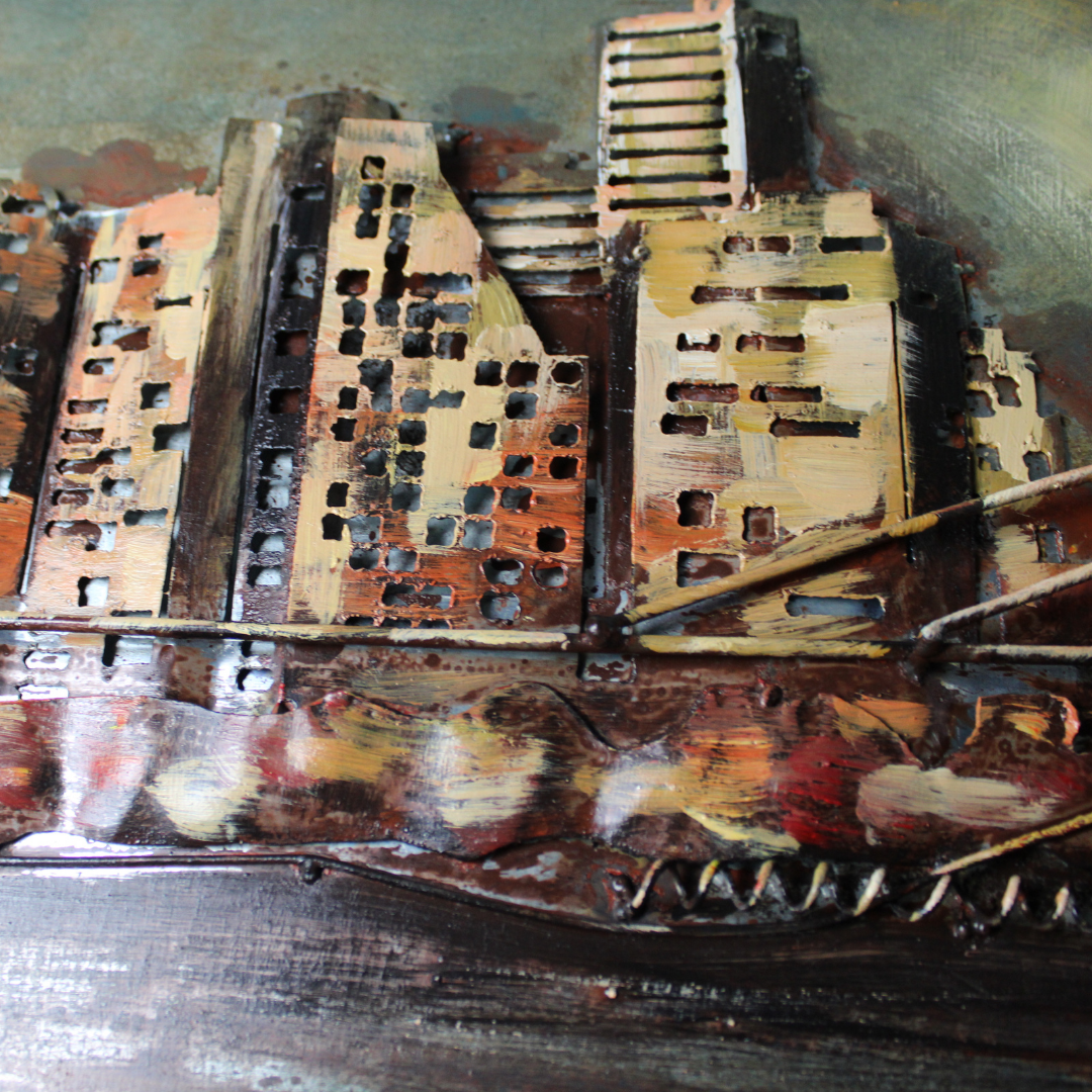 3D Schilderij Metaal - Erasmusbrug – 60x150cm