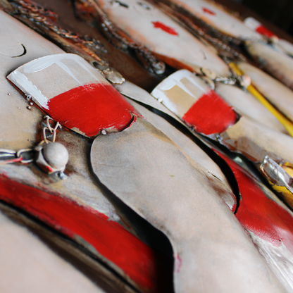 3D Schilderij Metaal - Dikke dames – 120x80cm