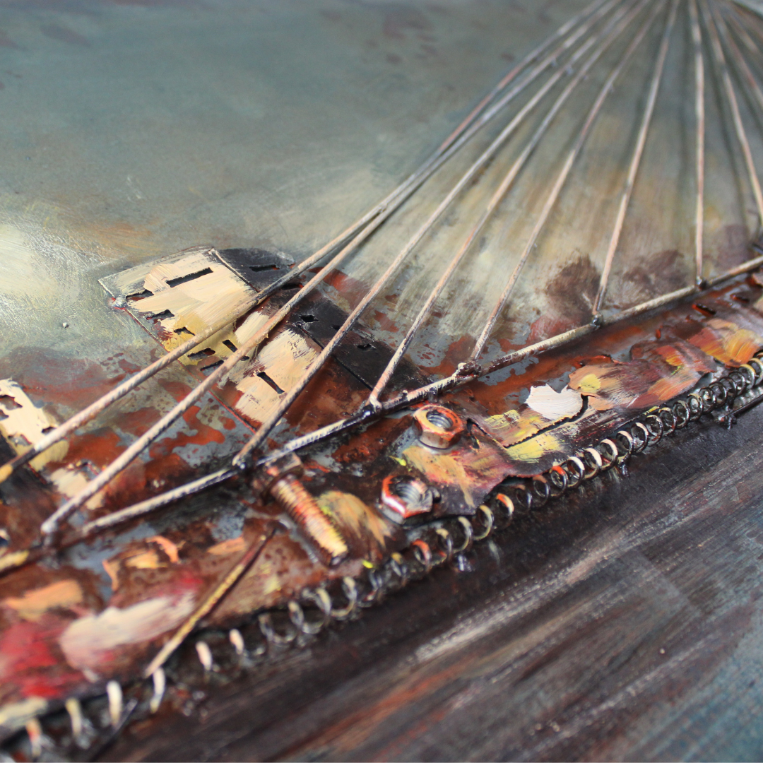 3D Schilderij Metaal - Erasmusbrug – 60x150cm