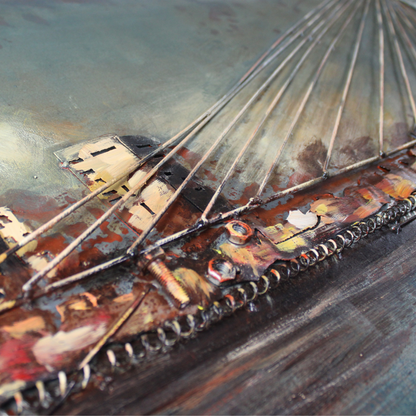 3D Schilderij Metaal - Erasmusbrug – 60x150cm