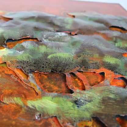 3D Schilderij Metaal - Elephants sunset – 120x80cm