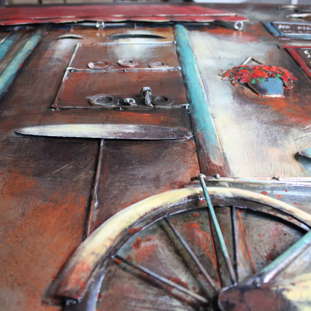 3D Schilderij Metaal - Frankrijk – 100x100cm