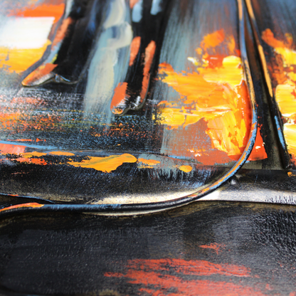 3D Schilderij Metaal - Night walk – 120x80cm