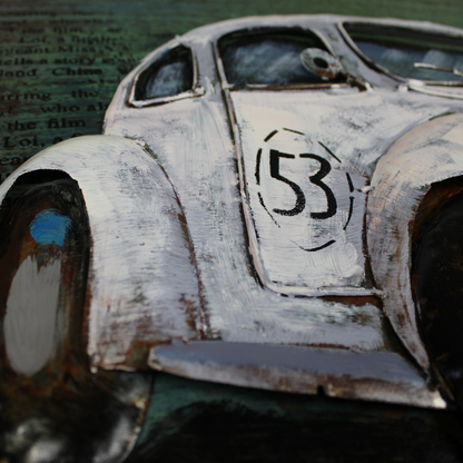 3D Schilderij Metaal - Oldtimer kever – 60x80cm