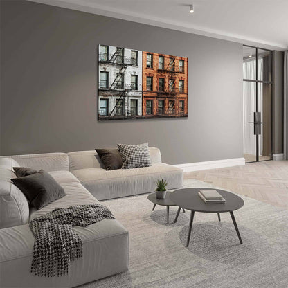 Glasschilderij - Brick Apartment - 120x80cm