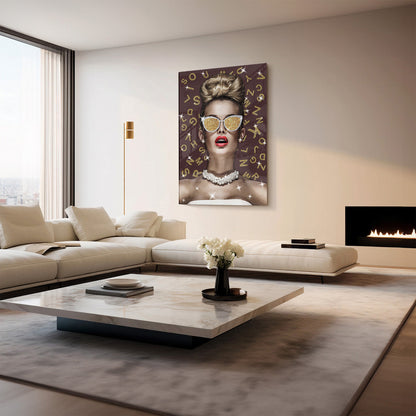Glasschilderij – Fashionista – 80x120cm