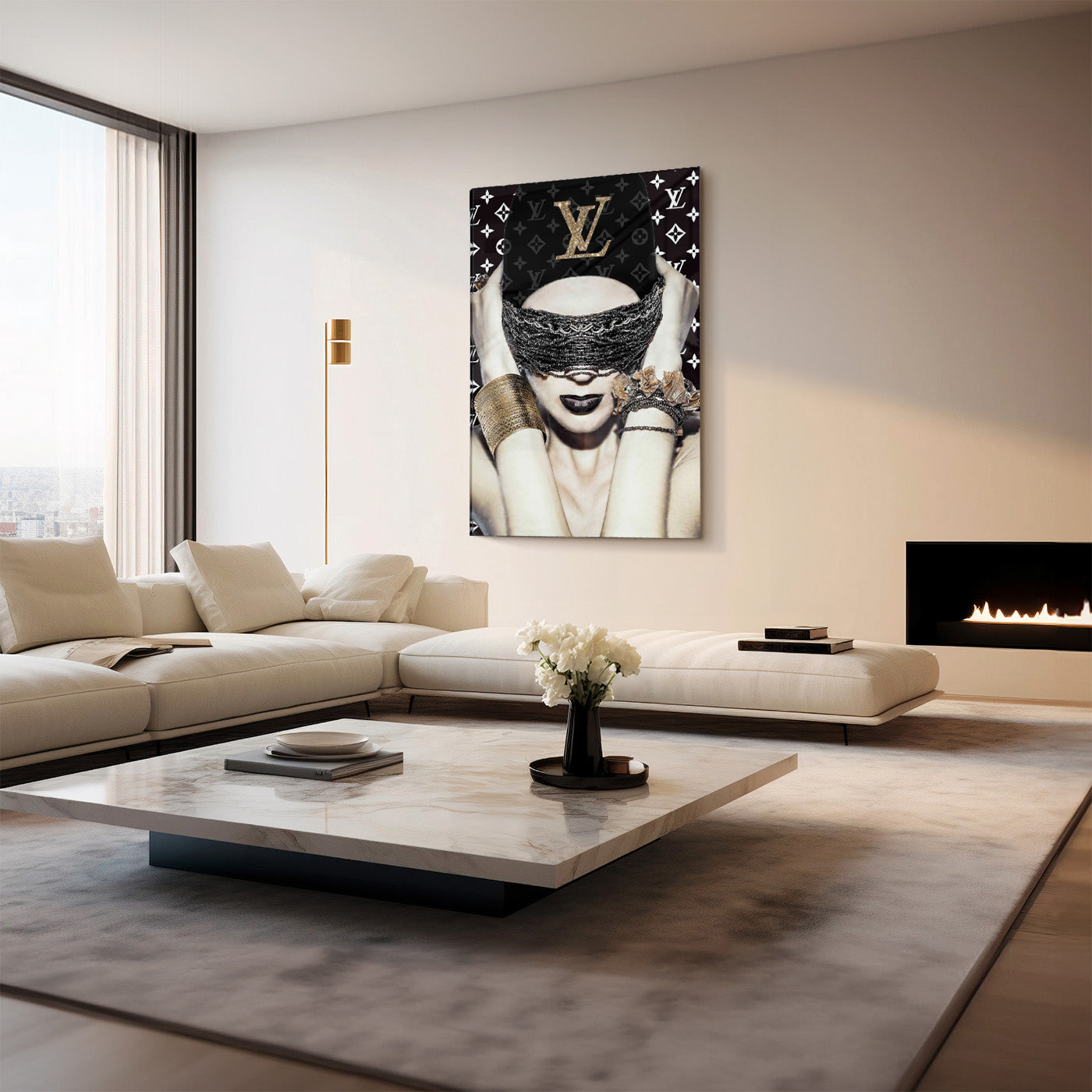 Glasschilderij – LV Woman – 120x80cm