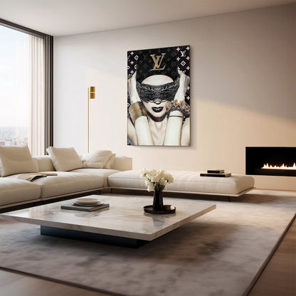 Glasschilderij – LV Woman – 120x80cm