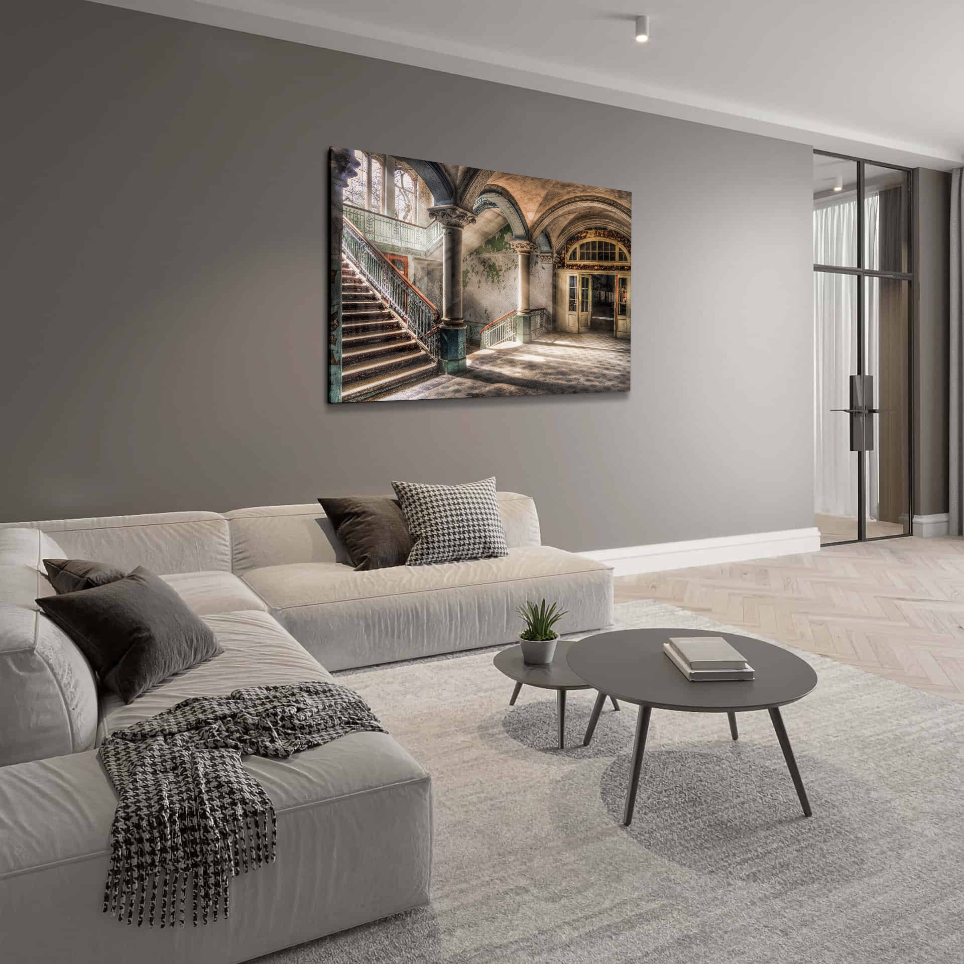 Glasschilderij - Vintage - 120x80cm