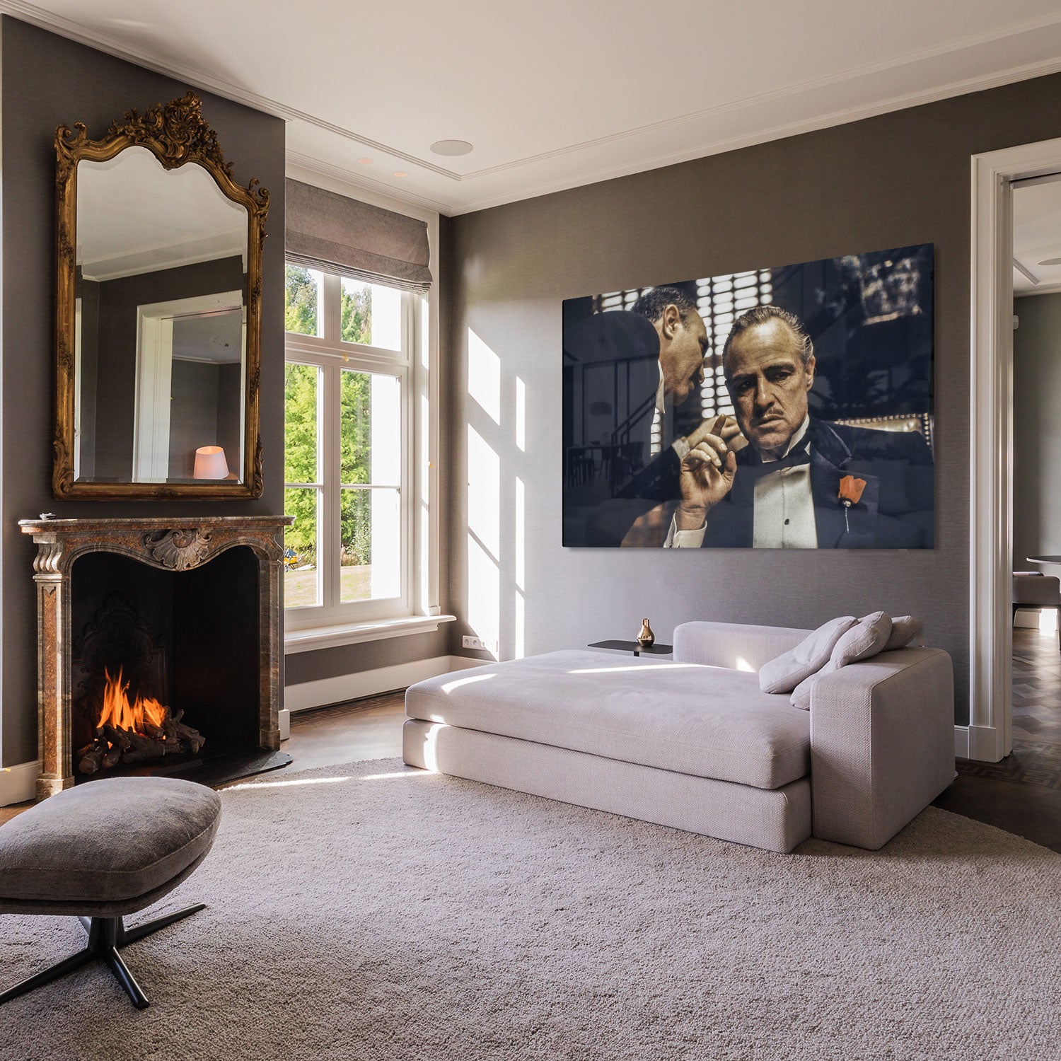 Glasschilderij - Boss - 120x80cm