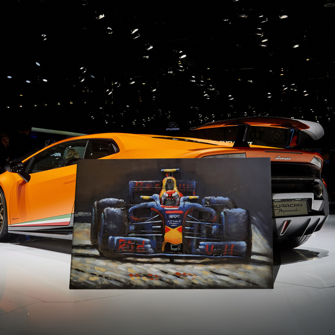 3D Schilderij Metaal – Max verstappen – 80x120cm