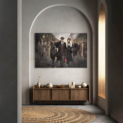 Glasschilderij - Peaky Blinders - 120x80 cm