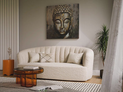 3D Schilderij Metaal - Buddha – 100x100cm